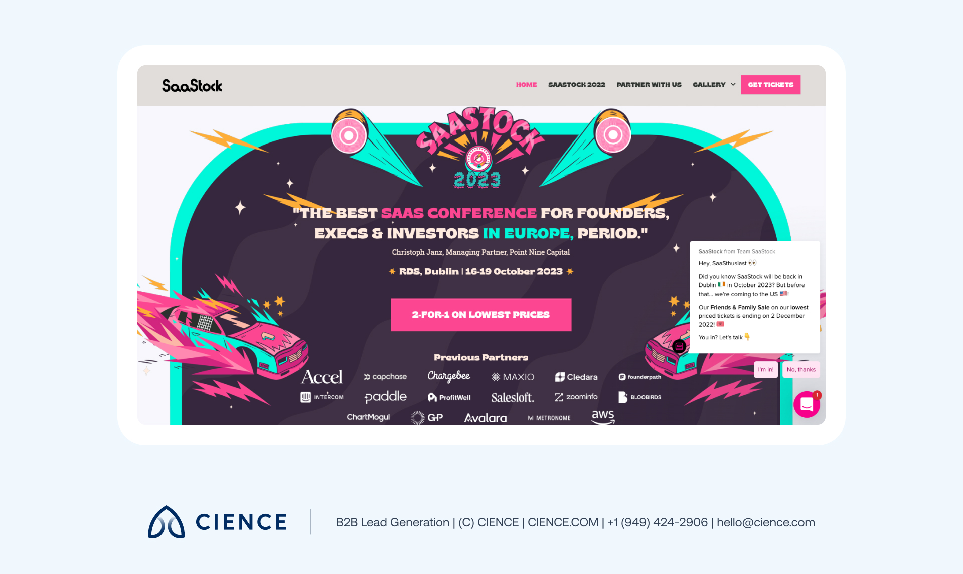 SaaStock Dublin conference with thousands of SaaS founders and investors networking